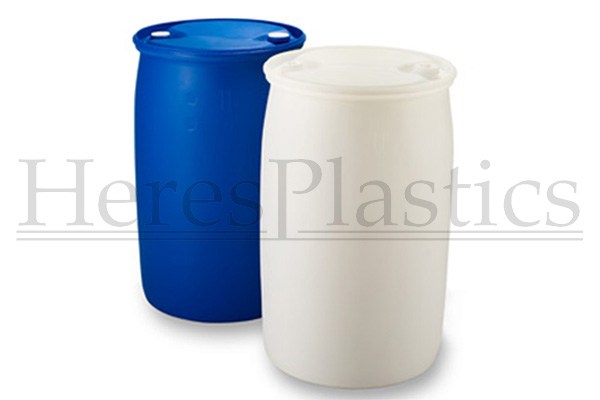 kunststof bondelvat drum ton UN l-ring vloeistofvat olievat doppen chemicaliën container plastic hdpe s70x6 s56x4 closed head tight 220 liter 220L regenton drijver ballast