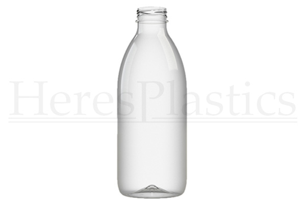 PET melkfles glazen sapfles zuivel glas verpakking 38mm 3-start petfles plastic melk fles afvullen liter 1000ml